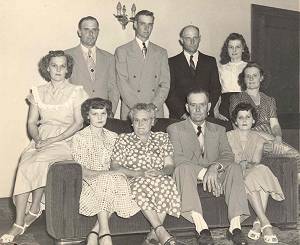 David, Robert, Arlo, Dorothy, Louise, Otha, Blanche, Mom, Pop, and Geraldine