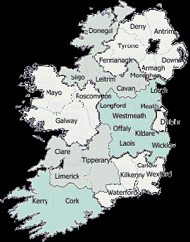 map of Ireland